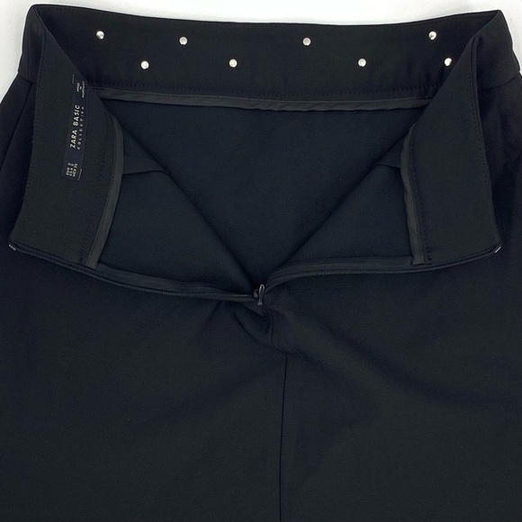 ZARA Black Peplum Faux Pearls Mini Skirt - Picture 5 of 10